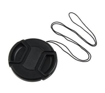 Gambar xiteng Universal 62mm Lens Cover Snap On Lens Cap With Cable for SLR Cameras (Black)   intl