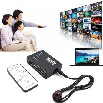 Gambar YBC 5 Port HDMI Splitter Switch pemilih dengan Remote Control Switcher untuk HDTV PS3