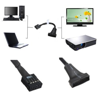 YBC USB 3.0 20 Pin Male To 2.0 9 Pin Female Motherboard House Converter Adaptor Kabel April 2018 - 2 YBC USB 3.0 20 Pin Male To 2.0 9 Pin Female Motherboard House Converter adaptor kabel - 2
