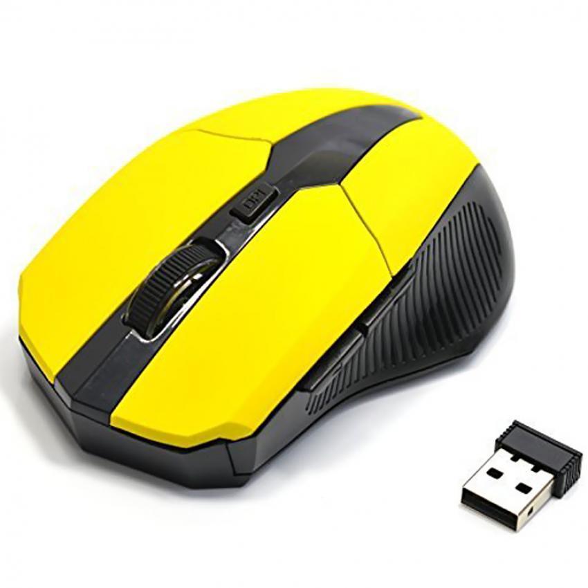 Harga YBC USB Wireless Optik mouse 5 tombol komputer laptop untukGaming Mouse (Kuning)