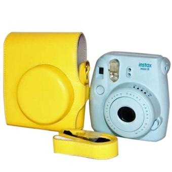 Gambar Yellow PU Leather Case Cover Set For Fuji Fujifilm Instax Mini8Digital Camera Bag Case With Strap   intl