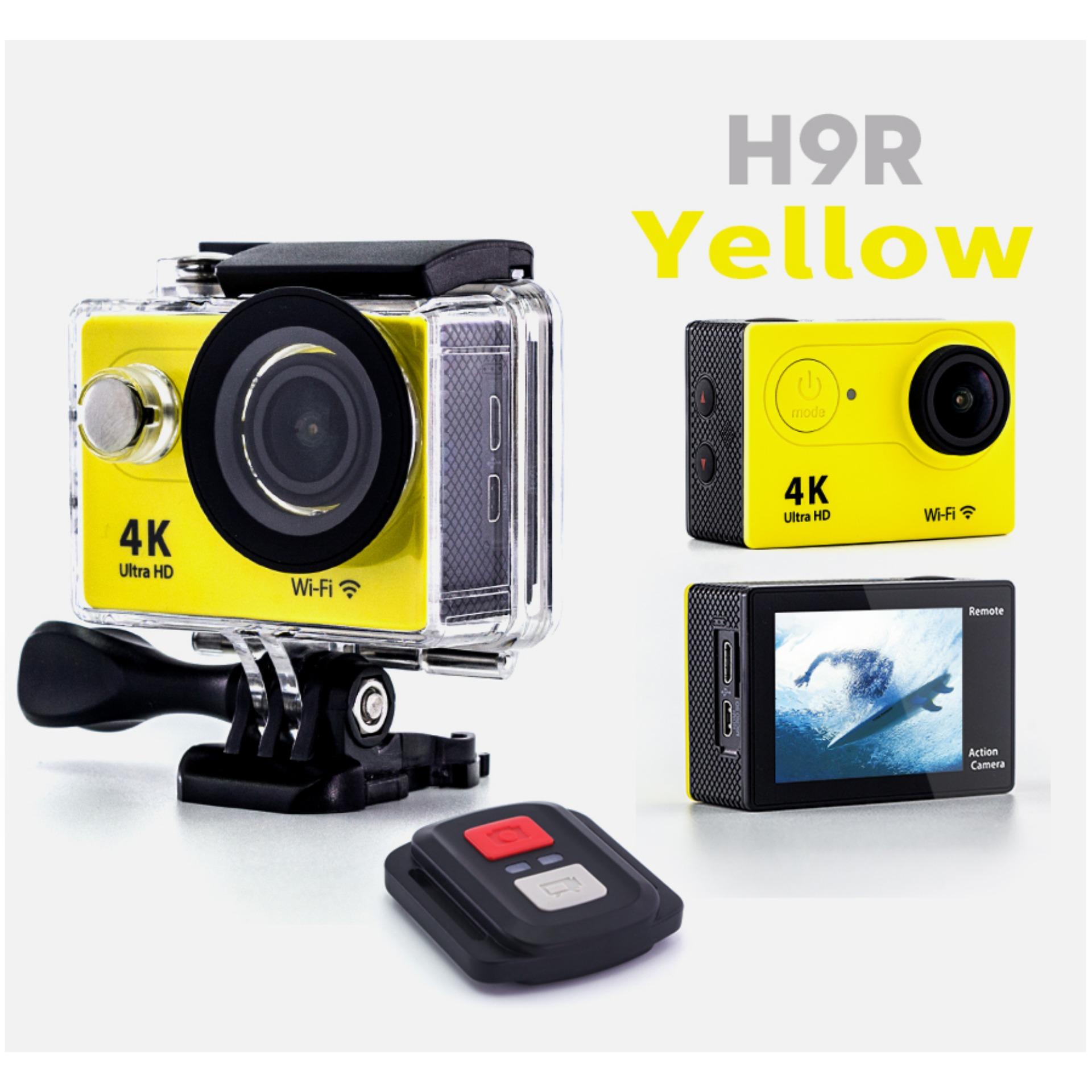 YICOE H9R Kamera Aksi Ultra Full HD 12 MP HD 4 K/25fps 12 MP WiFi 2 Inci 170 Derajat Anti-guncangan 30 M Kedap Air Remote Control Camcorder Video DV Olahraga-Intl