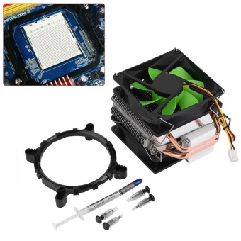 Gambar YOSOO 90mm 3Pin Dual sided Fan CPU Cooler Quiet for IntelLGA775 1156 1155 AMD AM2 AM2+ AM3   intl