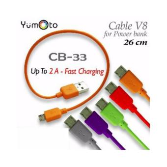 yumoto KABEL charger POWERBANK usb fast charging 2A,samsung xiaomi dll CB-33(random)  