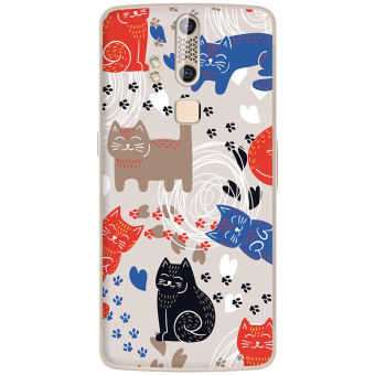 Gambar Zte a2015 silikon transparan rusa telepon shell ponsel set ponsel