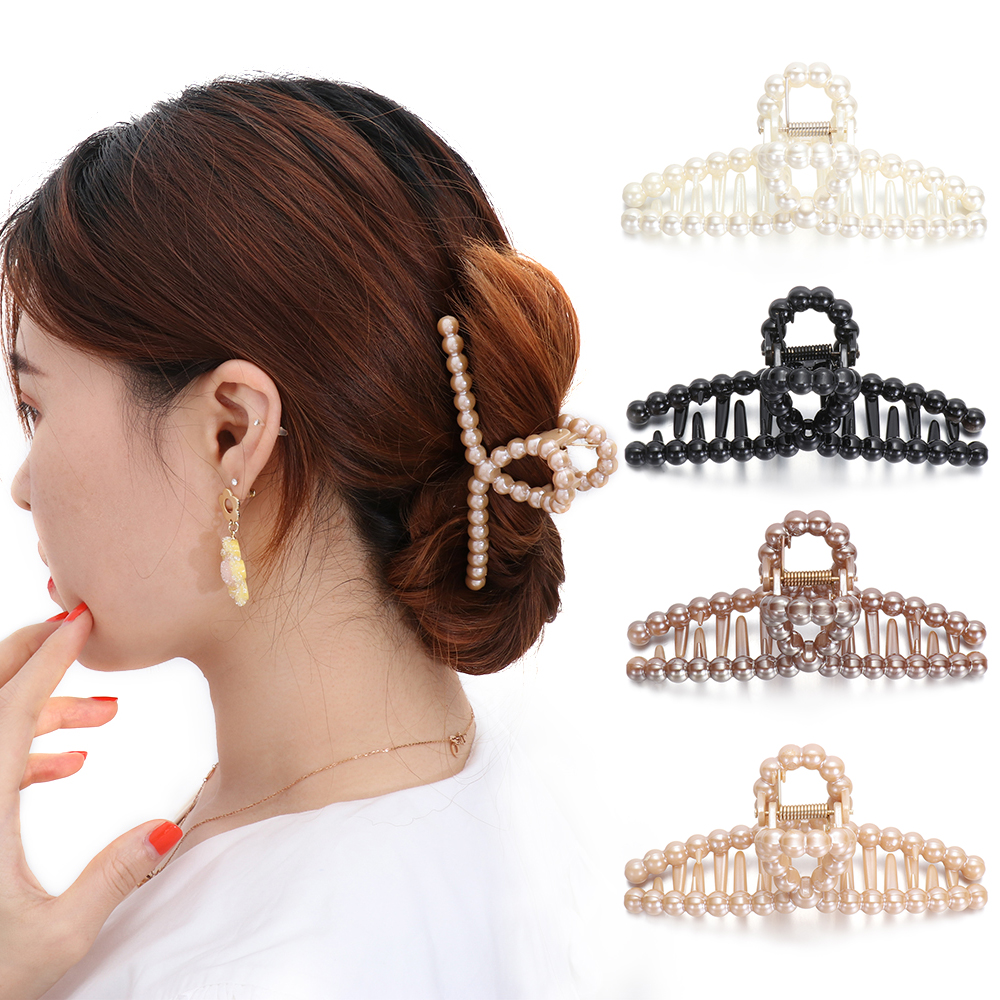 BUBBLE FASHION Big Size Headwear Girls Hairpins Hyperbole Hair Styling Barrettes Hair Accessories Hair Clips Pearls Hair Claw