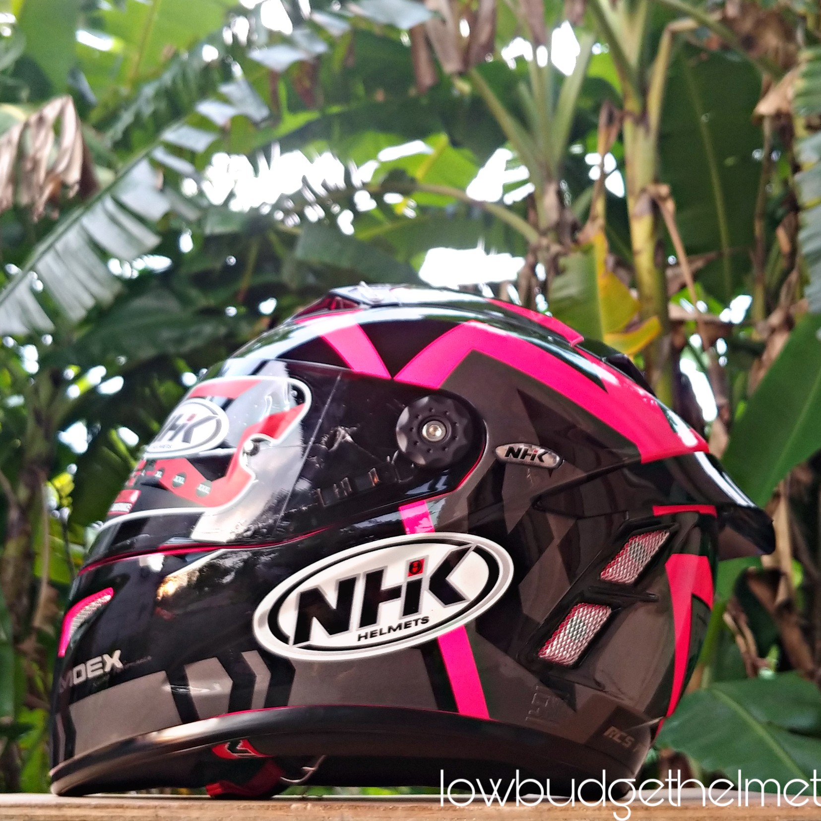 Helm Nhk Gp Pro Skadron Black Pink Visor Cembung Original Full Face Helmet Bayar Di Tempat Lazada Indonesia