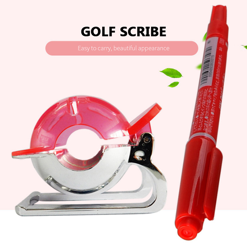 คุณภาพสูงลูกกอล์ฟที่ขีดเส้น,Golf Scribe,ลูกกอล์ฟพลาสติกลูกกอล์ฟวาดเส้นเครื่องหมายเครื่องมือจัดตำแหน่ง (รวมปากกา) [10000ใน Stock]