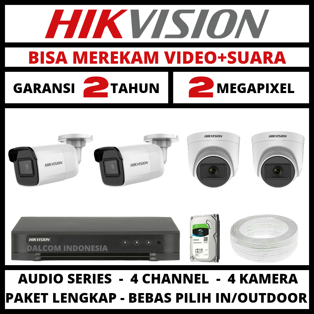 hikvision cctv 4 camera system