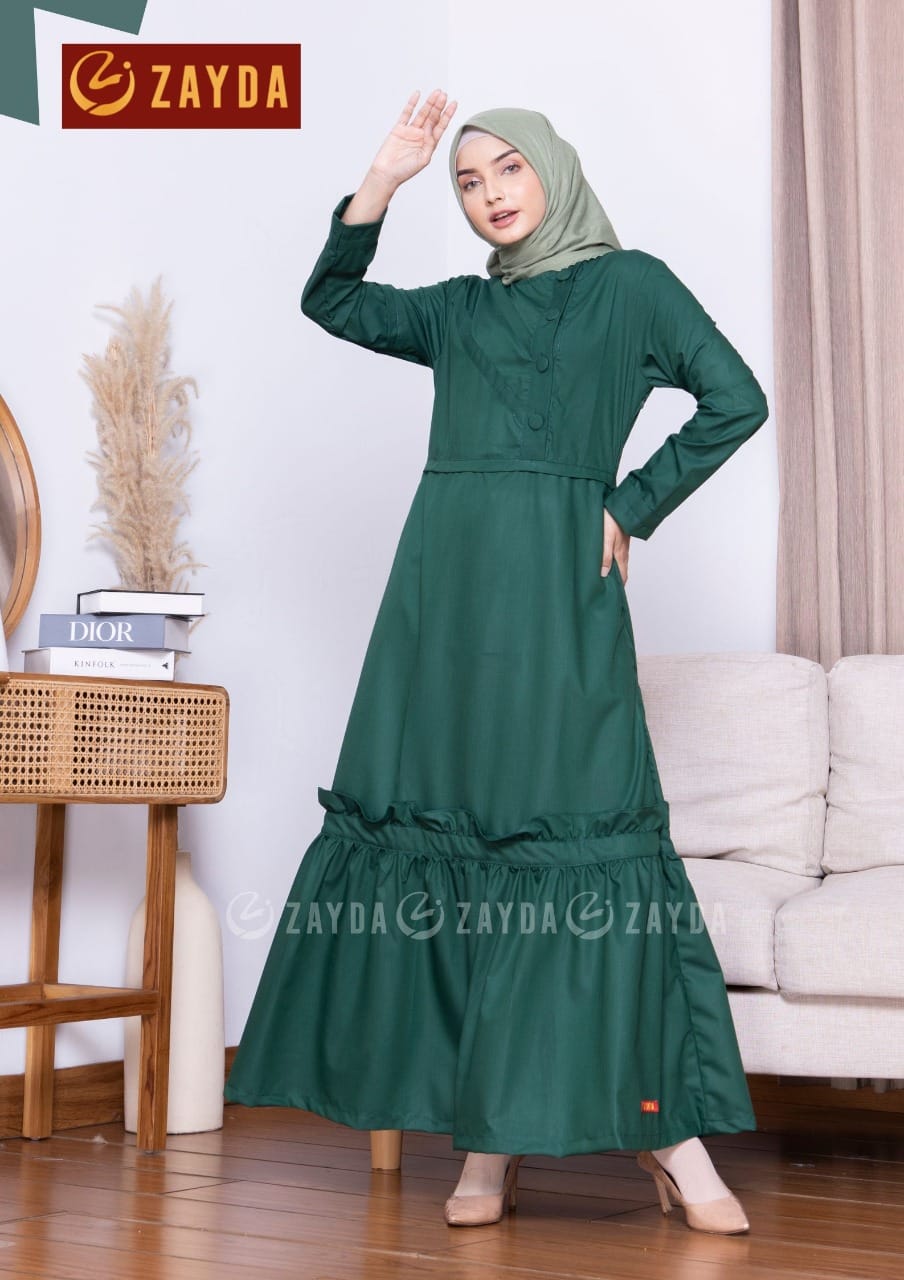 GAMIS ZAYDA ZG87 GREEN POLOS TERBARU 