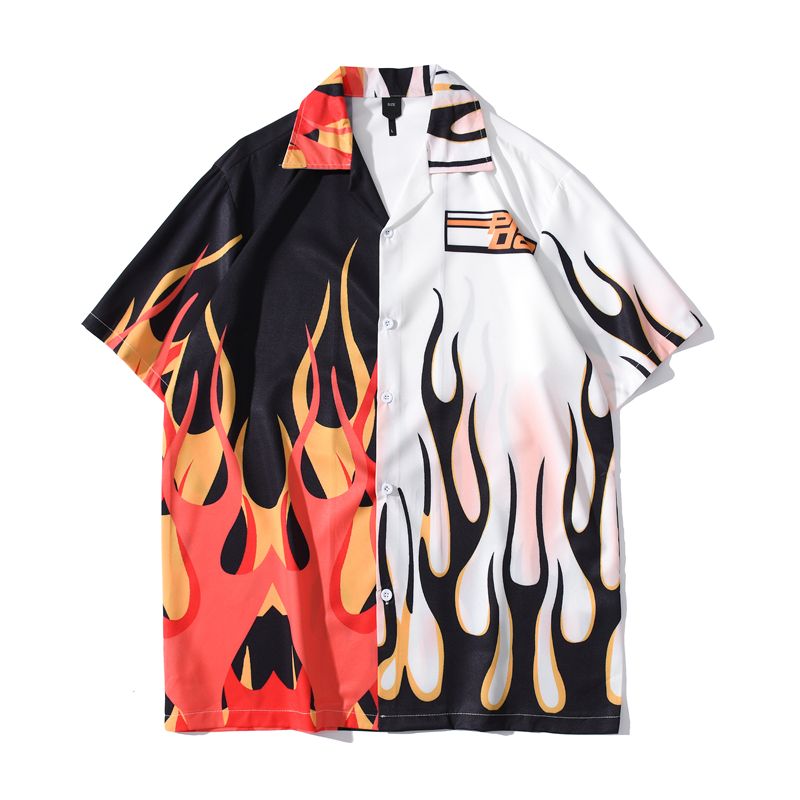 Flame Shirt Men Summer Light Weight 