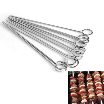 12 Buah Tusuk Sate Barbeque Bbq Jarum 20 Cm Perkakas Garpu Besi Berkemah Di Luar Ruangan Pebruari 2019 - 2 12 buah tusuk sate barbeque Bbq jarum 20 cm perkakas garpu besi berkemah di luar ruangan - 2