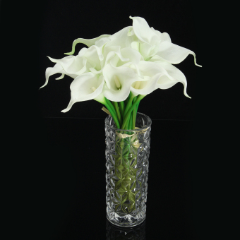 20 Tangkai Bunga Sutra Calla Lily Bahan Lateks For Bunga Dekorasi Pernikahan-Internasional