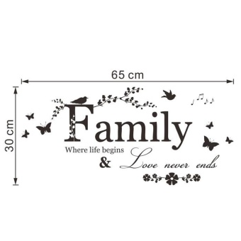 2015 Family Flower Butterfly Art Vinyl Quote Wall Stickers WallDecals Home Deco - Intl Desember 2018 - 3 2015 Family Flower Butterfly Art Vinyl Quote Wall Stickers WallDecals Home Deco - intl - 3