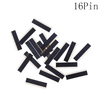 20 Pcs 2.54mm Baris Tunggal Perempuan Judul Penawaran Soket Konektor PCB 2-20Pin Strip-Intl ...
