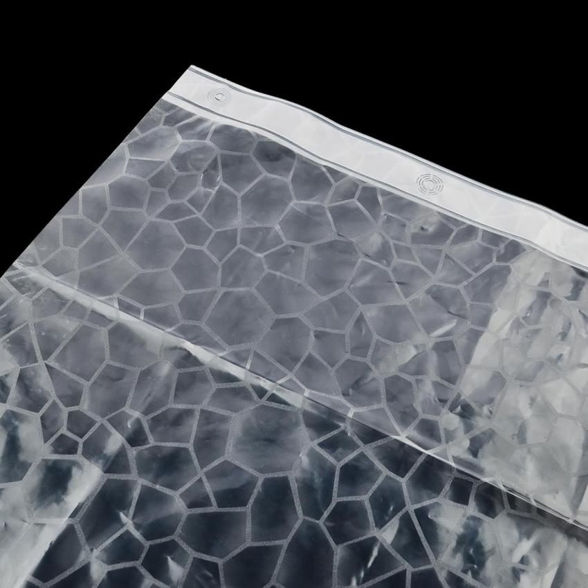 ... 3D Water kubus PEVA bening lebih tebal tahan air tirai mandi 12 C berbentuk kait plastik