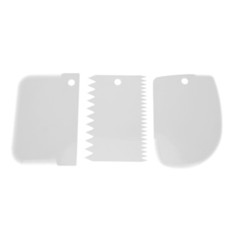Jual 3pcs Plastic Dough Icing Fondant Scraper Cake ...