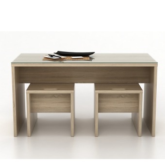 Anya-Living Set Meja Makan Menya Dinning Table 120 - Sonoma Oak November 2019 - 2 Anya-Living Set Meja Makan Menya Dinning Table 120 - Sonoma Oak - 2