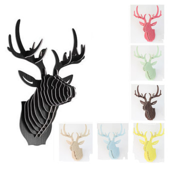 BolehDeals 3D Model Rusa Kayu Hiasan Dinding Patung Kepala Hewanliar - Kenari - Internasional Mei 2019 - 3 BolehDeals 3D Model rusa kayu hiasan dinding patung kepala hewanliar - kenari - Internasional - 3