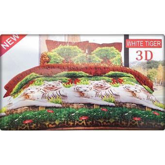 Bonita Sprei King 3D Motif White Tiger - 180x200 cm