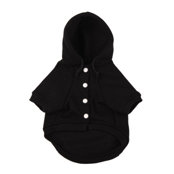 Bulu Hewan Peliharaan Saku Baju Hoodie Hitam-XL Bulu Hewan Peliharaan Saku Baju Hoodie Hitam-XL
