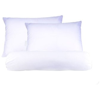Cendra Set 2 Bantal Kepala 1 Guling - Putih