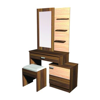harga rias di lazada meja Rias edition Creova   Cokelat Minimalis Gold Meja Puff