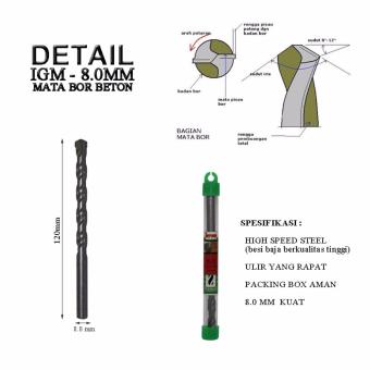 EELIC MAB-I8.0mm Mata Bor Beton 8.0mm Berbahan High Speed Steel Maret 2019 - 3 EELIC MAB-I8.0mm Mata Bor Beton 8.0mm Berbahan High Speed Steel - 3