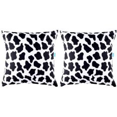 Eolins 2 Sarung Bantal Sofa Loreng Sapi JSPS051 Hitam Putih