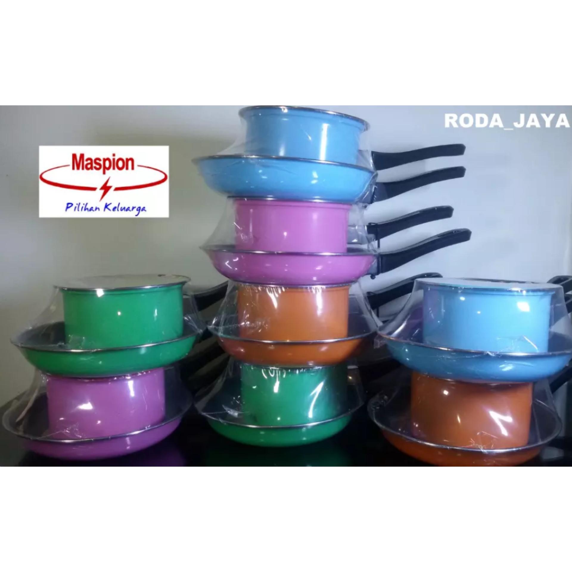 Free Ongkir Wajan Panci Fry Pan Teflon Teplon Maspion Set Isi 2, 1 Fry Pan / Wajan / Penggorengan Dan 1 Milk Pan / Panci Grosir Besar Harga Murah