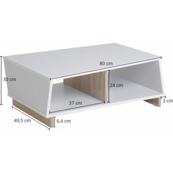 FUNIKA REGINA Coffee Table - White And Sonoma OAK Juni 2018 - 2 FUNIKA REGINA Coffee Table - White and Sonoma OAK - 2