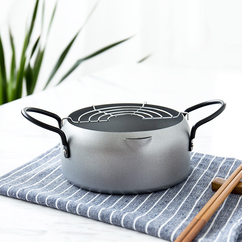 Gaya Jepang Penggorengan Lemorange Non-stick No Lampblack Besi Home Kitchen 16 Cm Ukuran Kecil Fryer Cooker- INTL