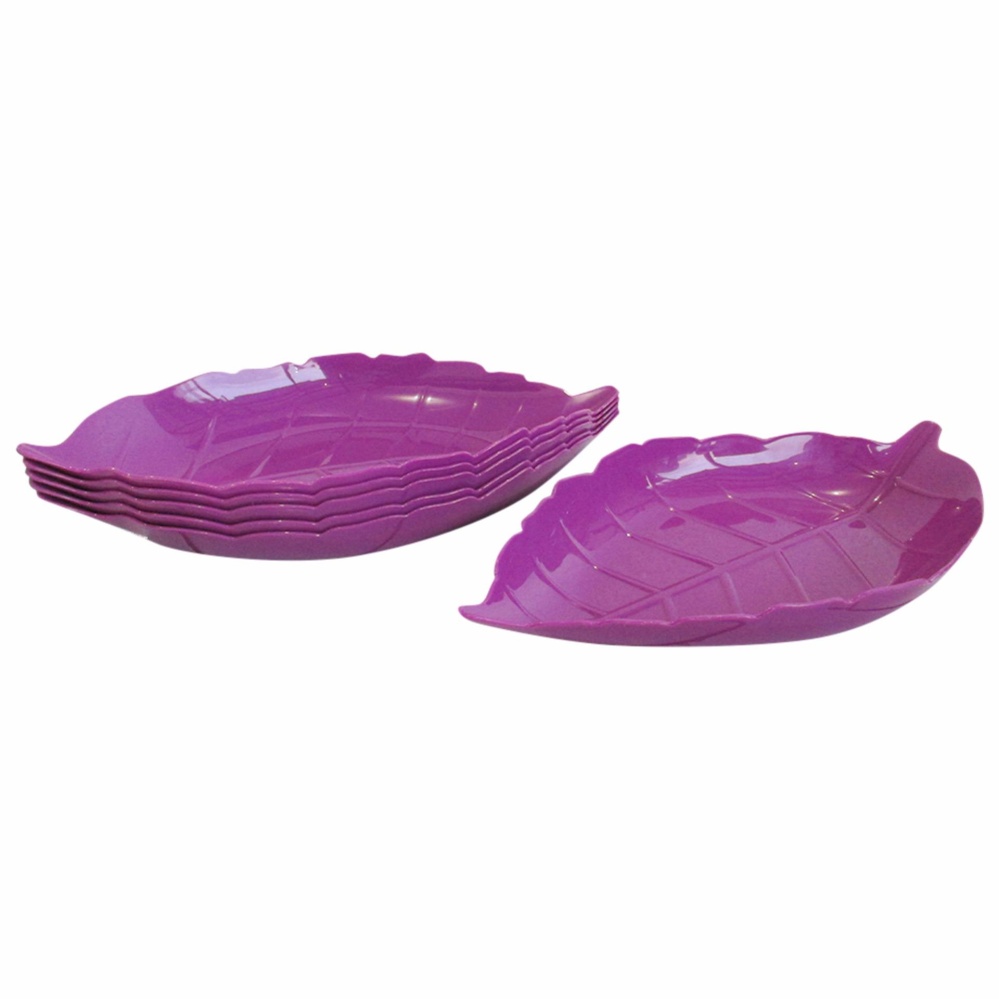 Golden Sunkist - Piring Plastik Daun 30 x 16.4 x 3.5cm Set 6Pieces