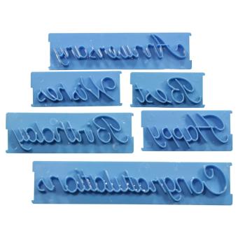 Detail Gambar Griya Cetakan Cake Text Model - Biru dan Variasi Modelnya