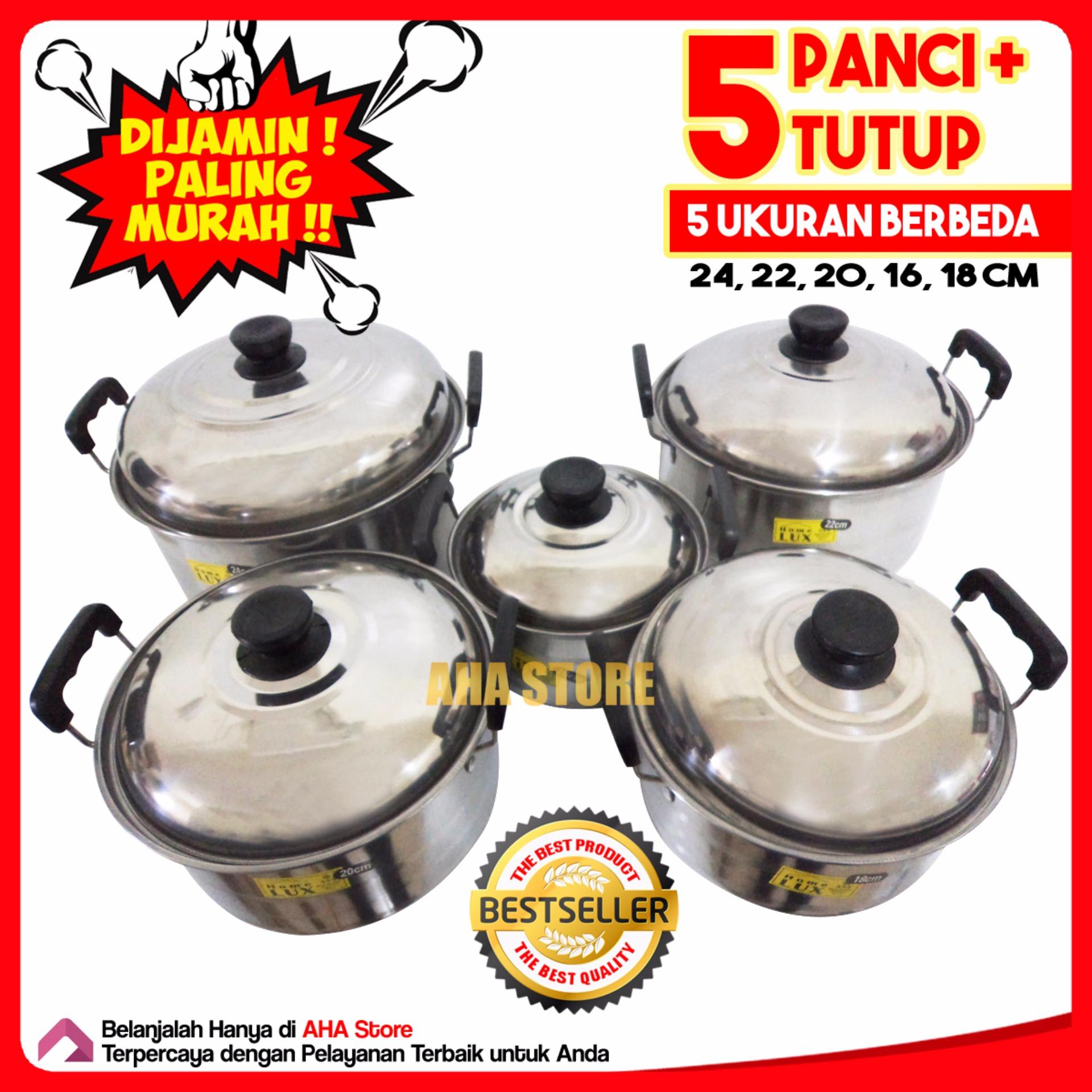 HOMELUX Panci Set 10 Pcs -Silver