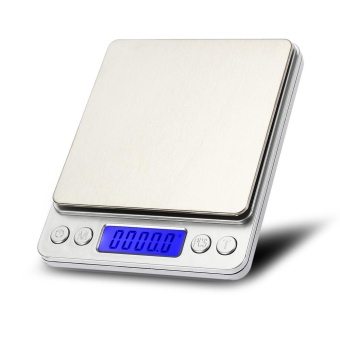 I2000 3kg 0.1g Mini Digital Scale Stainless Steel Platform WeighingTool With Tray - intl