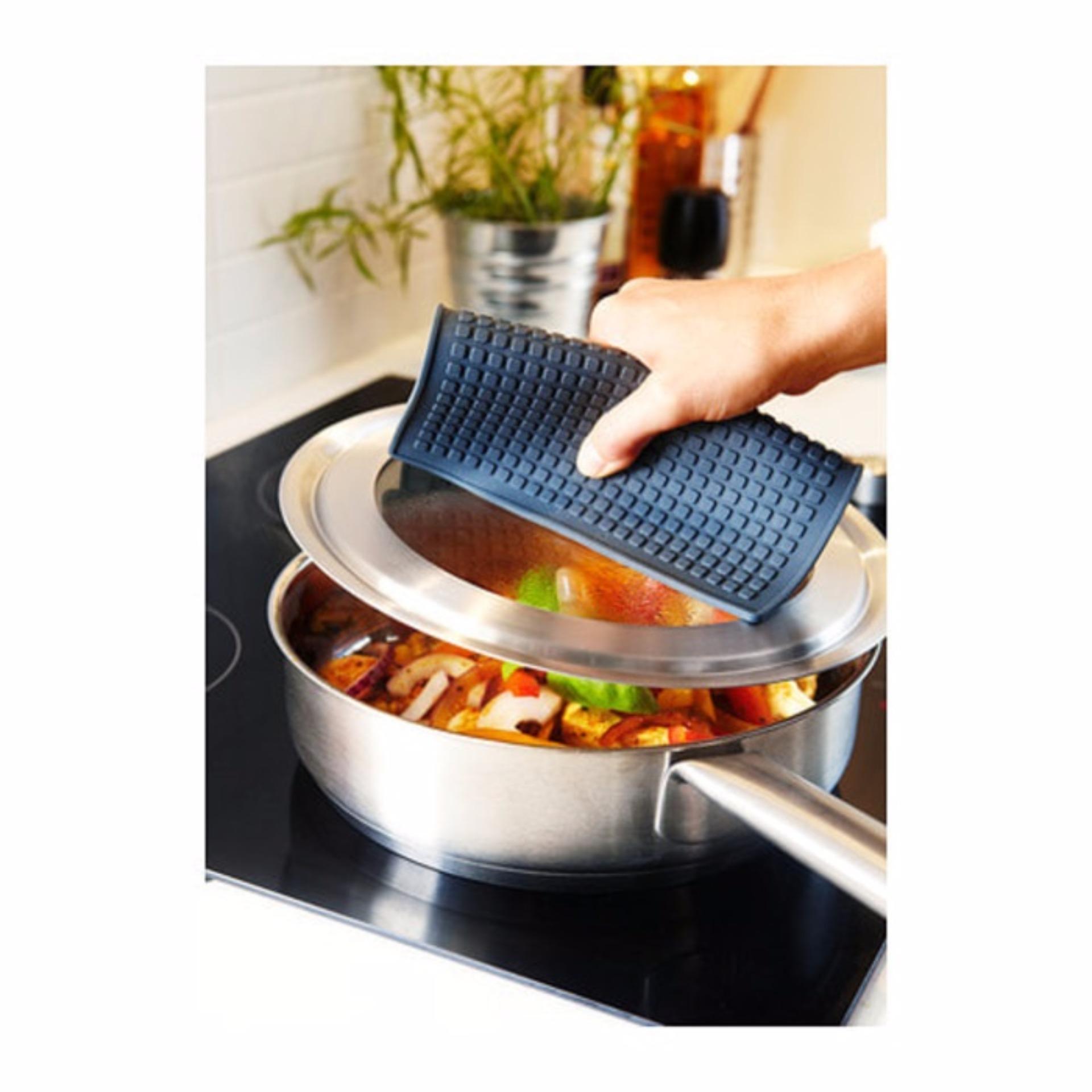 IKEA STABIL Penutup Import, baja tahan karat, kaca bening Ukuran 24 cm / Penutup Panci Import