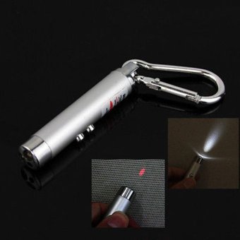 JinGle 3 In 1 Laser Pen 2 LED Flashlight UV Torch Light Keychain(Silver) Pebruari 2019 - 2 JinGle 3 in 1 Laser Pen 2 LED Flashlight UV Torch Light Keychain(Silver) - 2