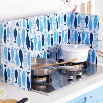 Cek Harga Baru Aluminium Kertas Perak Blok Minyak Penghalang Kuhong Dapur Minyak Aluminium Foil Plate Gas Kompor Percikan Layar Alat Memasak Mengisolasi Splash