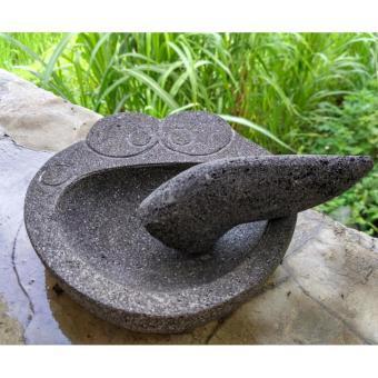 Mandiri Stone - Cobek Dan Ulekan Batu Lava Tipe Keroppi 19 - 20 Cm Hitam Juni 2019 - 2 Mandiri Stone - Cobek Dan Ulekan Batu Lava Tipe Keroppi 19 - 20 cm Hitam - 2