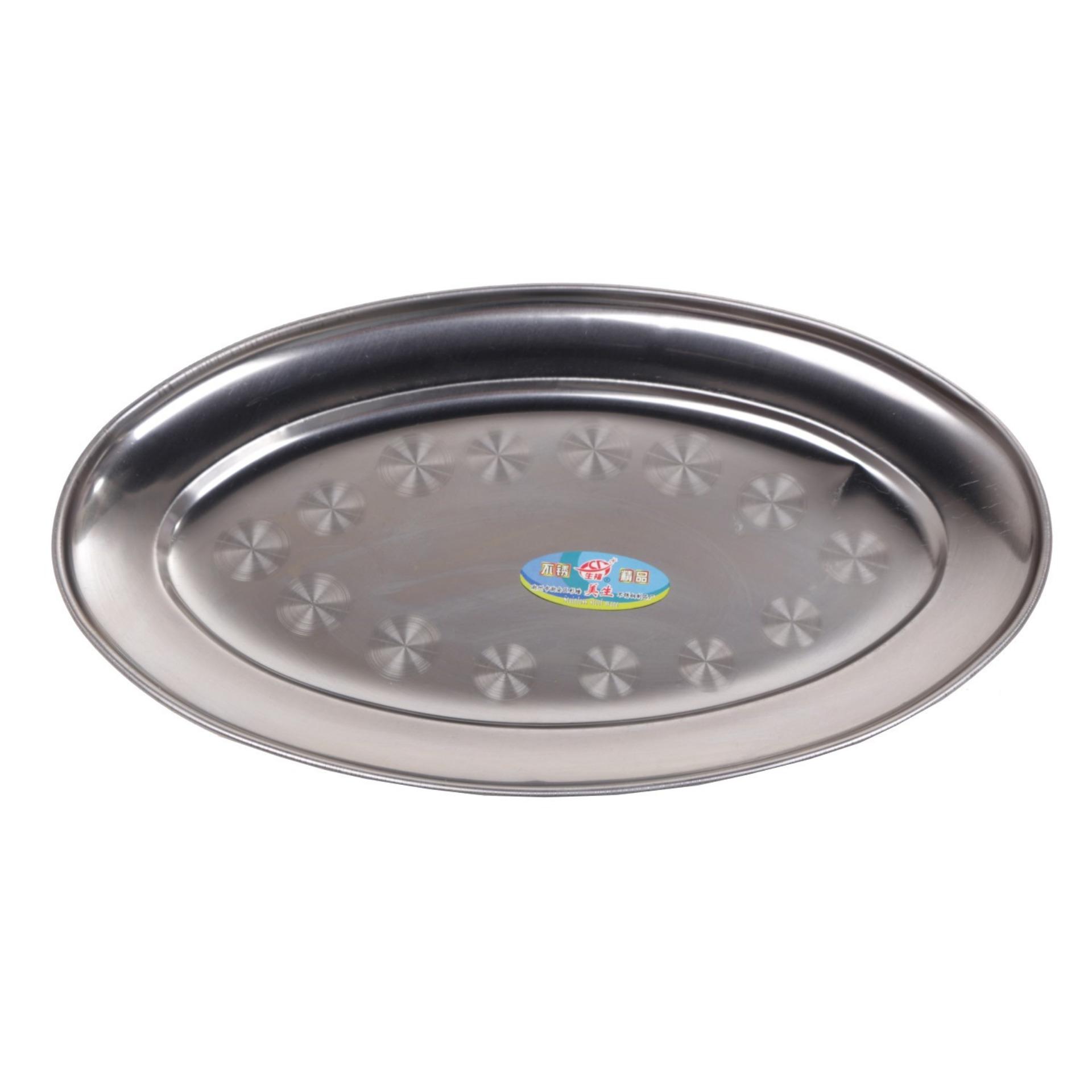 OEM Piring Lonjong Stainless 35 CM DXP35 - Perak (New)