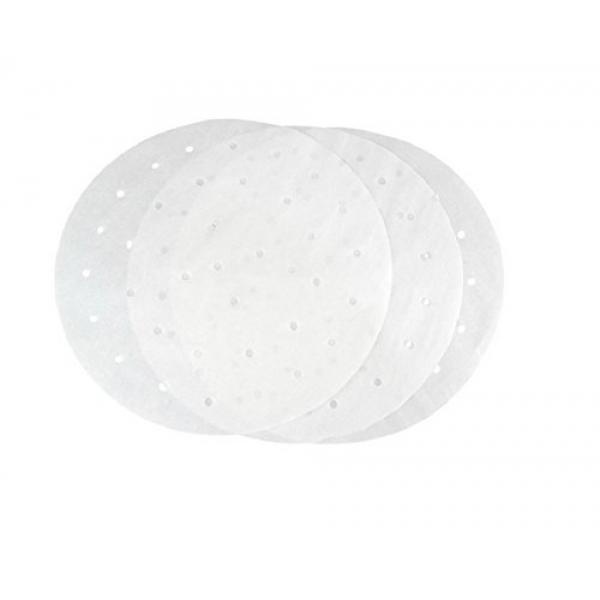 Perforated Parchment Bamboo Steamer Paper Liners - KOOTIPS 10 Inch Round, 100 Count, Perfect for Air Fryer, Steaming Basket (100Pcs 10-Inch Parchment) - intl