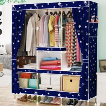 Rak Pakaian Lemari Besar Dengan Rak Kayu - DIY-C9 - UNGU Juli 2018 - 2 Rak Pakaian Lemari Besar dengan Rak Kayu - DIY-C9 - UNGU - 2