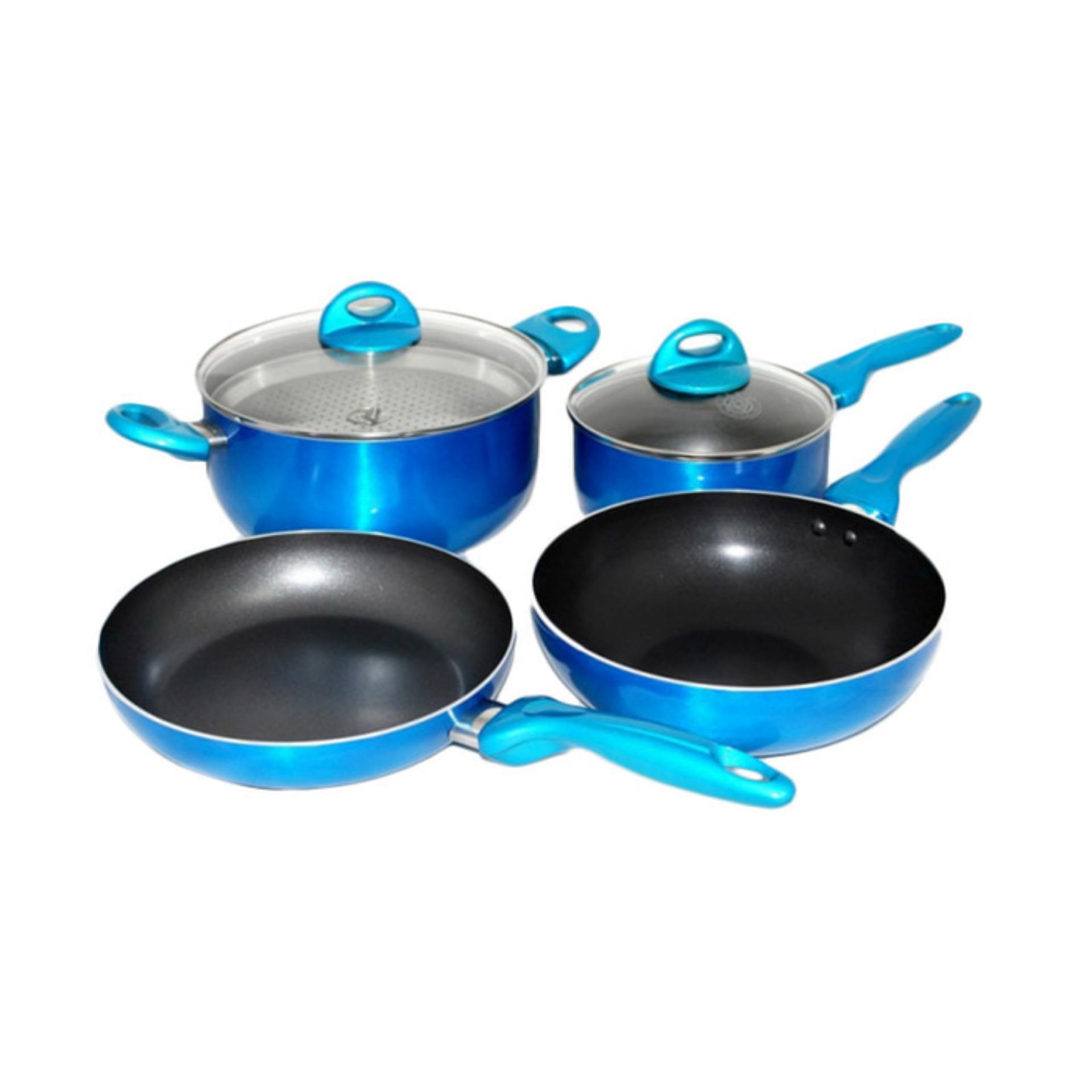 Rosemary Cookware 7 PCS Set Panci Wajan