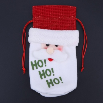 Santa Claus Christmas Decoration Wine Bottle Bag(Red) - Intl Pebruari 2019 - 5 Santa Claus Christmas Decoration Wine Bottle Bag(Red) - intl - 5