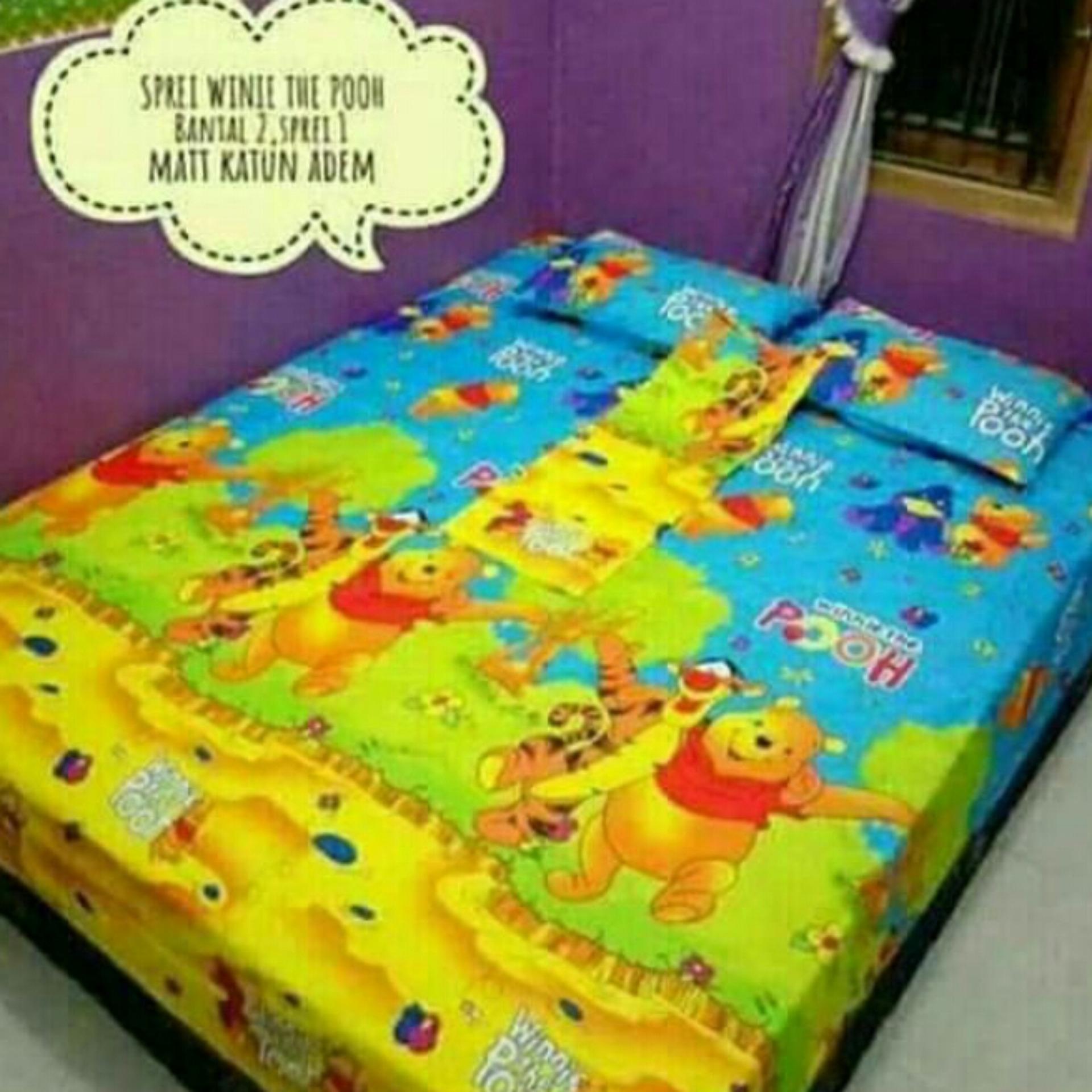 Hot Deals Sprei karakter motif winnie the pooh 200x200x20 terbaik murah - Hanya Rp93.456