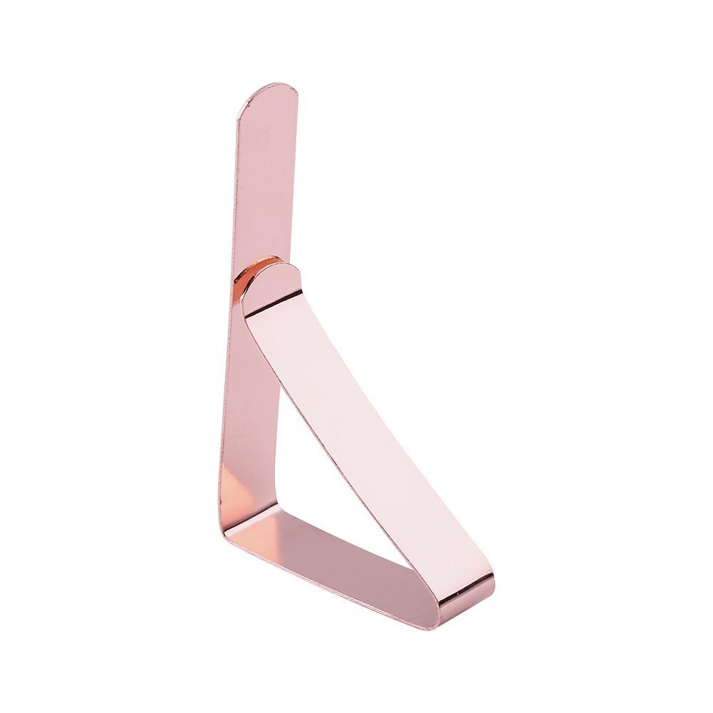 Stainless Steel Table Cloth Clips TableCover Clamps Rose Gold - intl