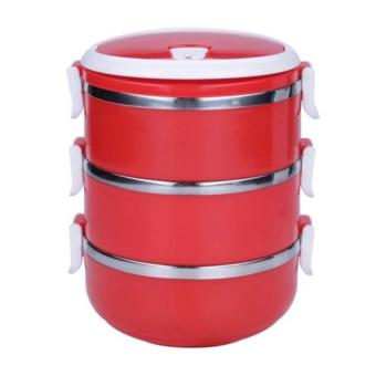 StarHome Rantang 3 Susun - Kotak Makan Stainless Steel - Lunch Box2100 ml Glossy