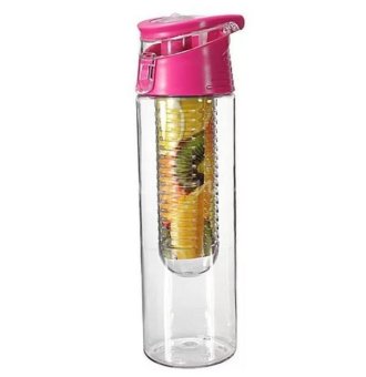 Tritan Botol Minum / Fruit Infused Water / Fruit Juice Bottle -Pink