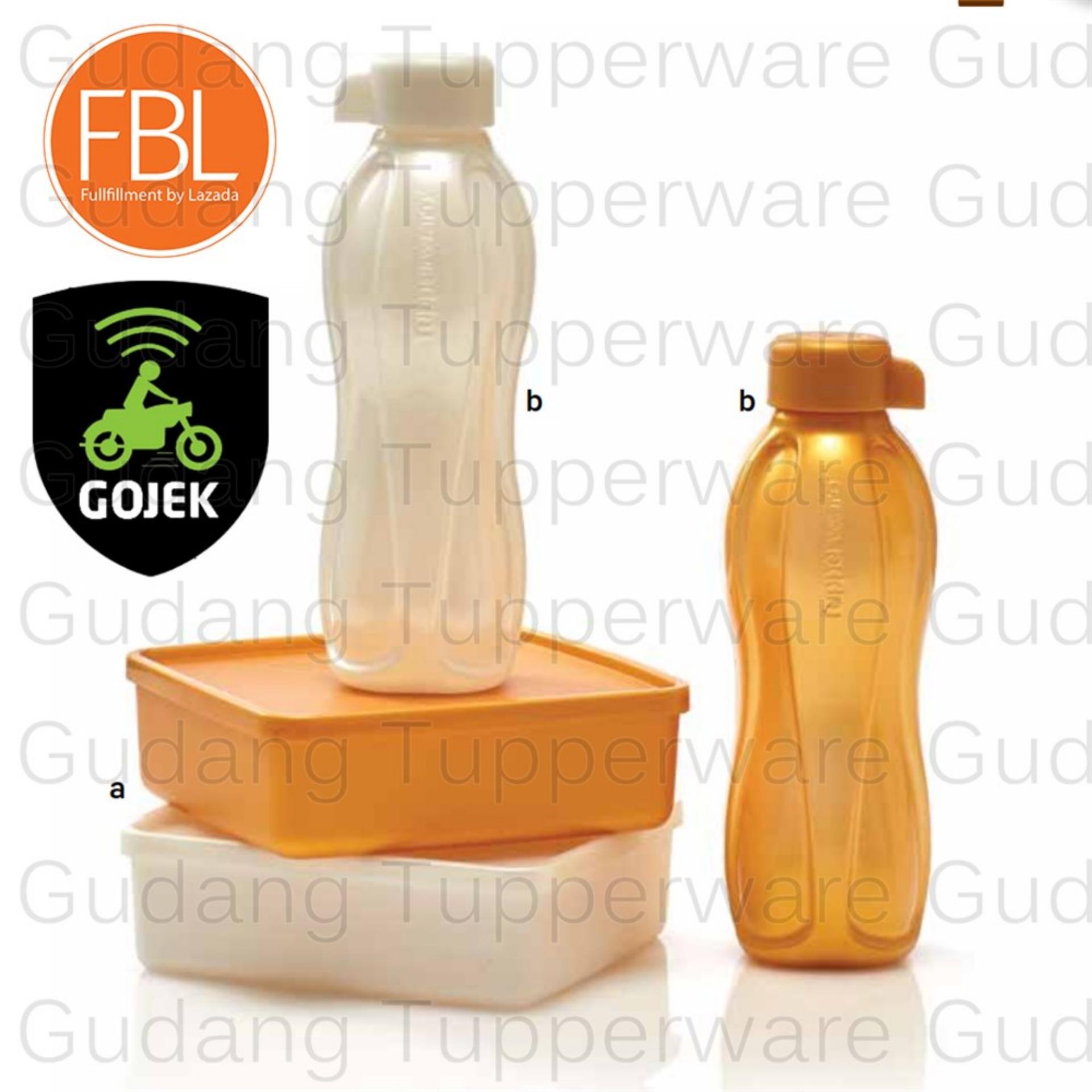 Tupperware Fiesta Set 2 wadah dan 2 botol